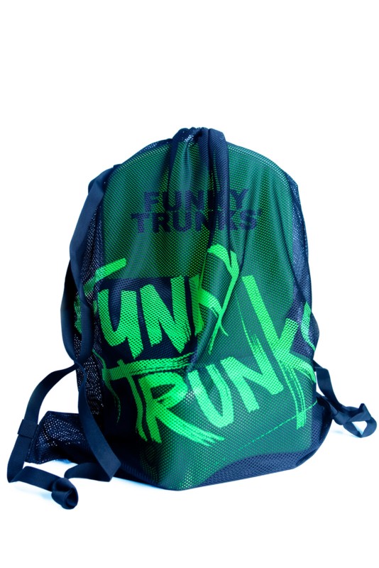 Funky Trunks Black Mesh Gear Bag / Zwart